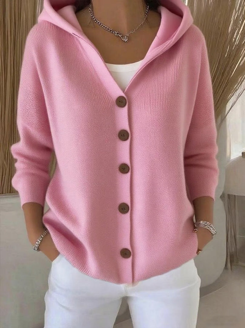 Cardigan à capuche pour femme avec détails de boutons pratiques et coupe décontractée Berg-Feldt