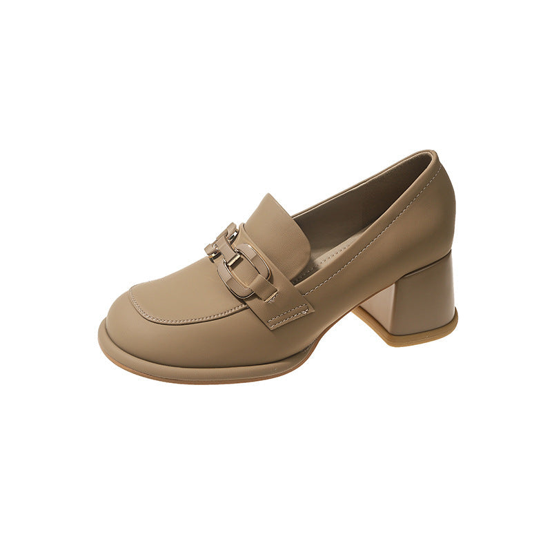 Damen Slipper mit klobig-Absatz und dekorativer Schnalle von berg-feldt