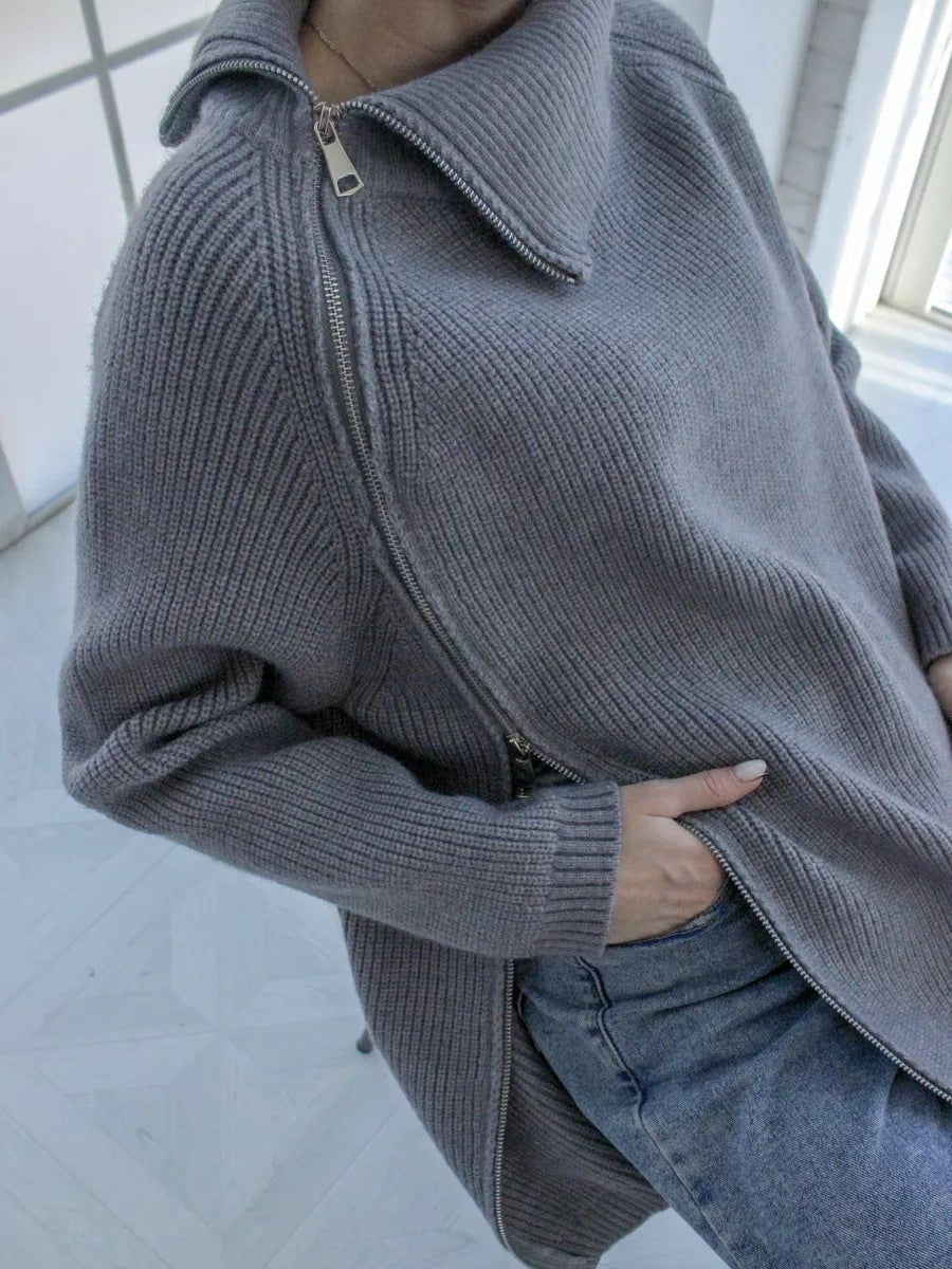 Berg-Feldt | Pull chaud et confortable pour femme avec fermeture éclair