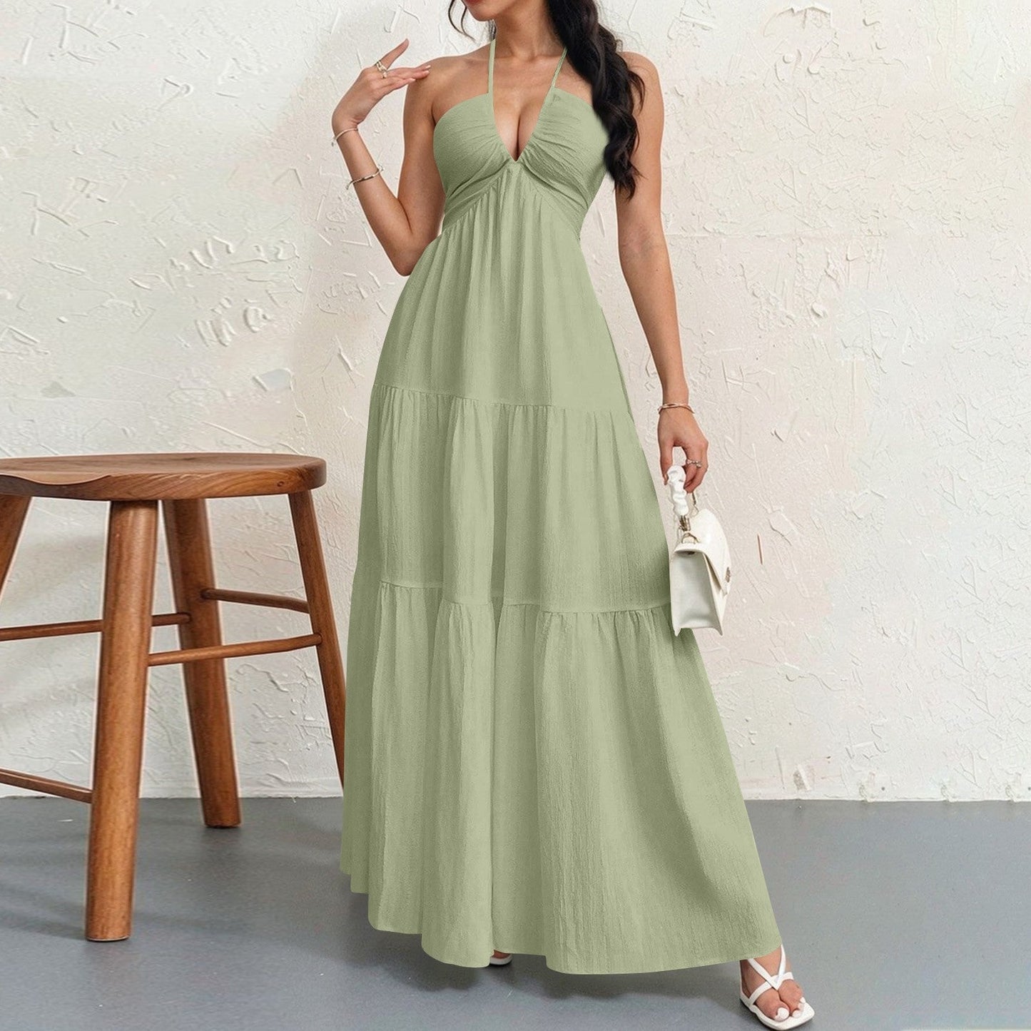 Robe longue fluide pour femme avec décolleté plongeant Berg-Feldt