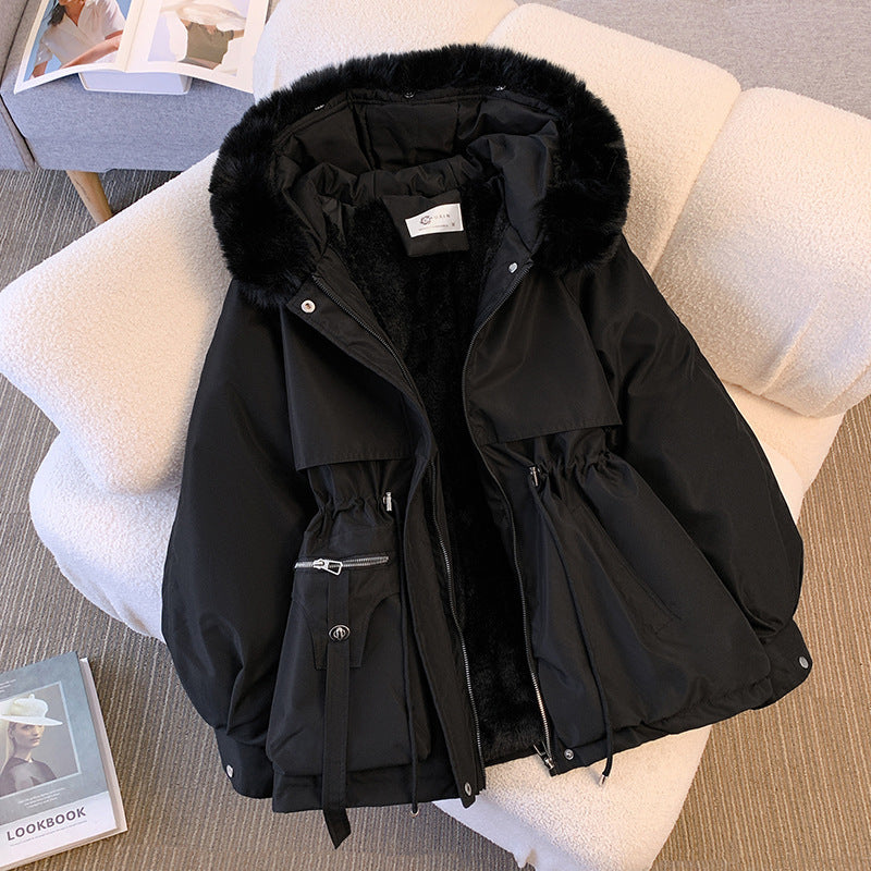 Parka d'hiver Berg-Feldt pour femme avec capuche en fausse fourrure