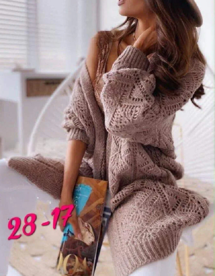 Cardigan femme grande taille en maille ajourée Berg-Feldt