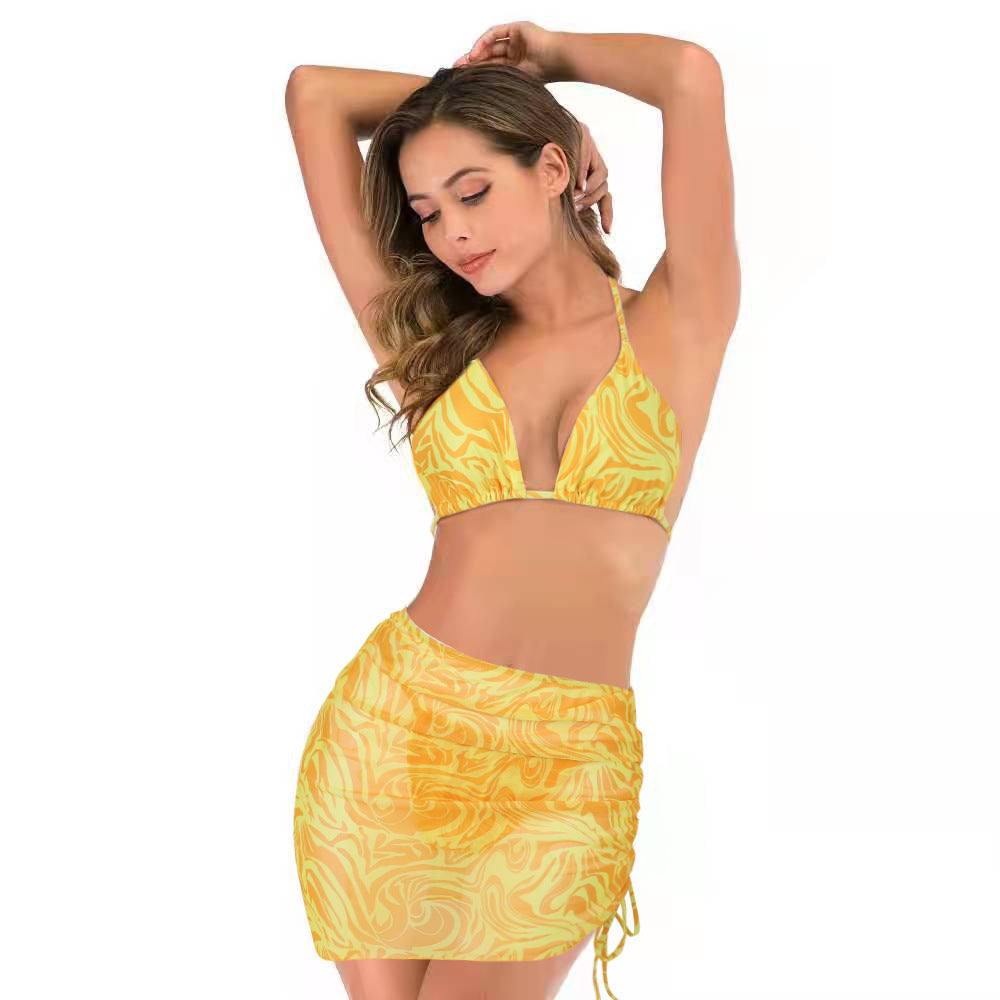 Ensemble de bikini pour femme avec bretelles réglables et jupe froncée, par berg-feldt