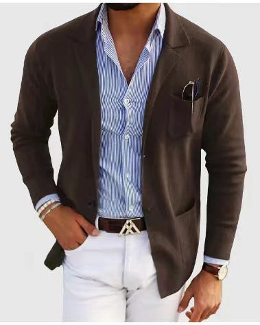 Herren elegante Strickjacke mit dezentem Design und praktischen Taschen Berg-Feldt