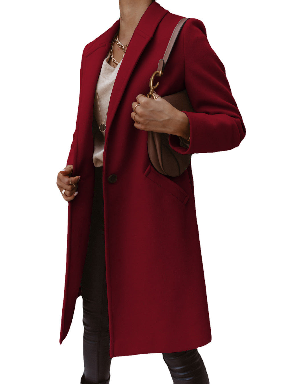 Damen Manteau en laine élégant avec silhouette ajustée et poches pratiques Berg-Feldt