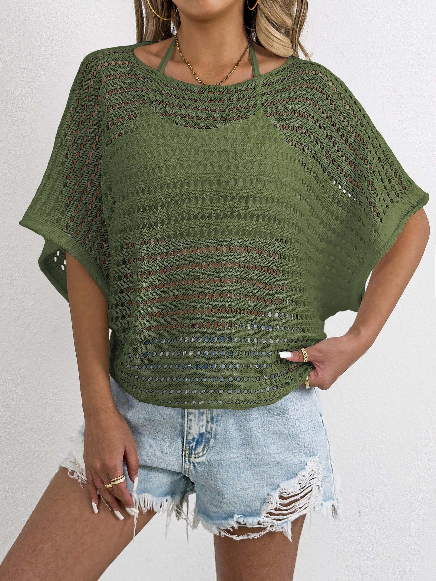 Cache-maillot en maille ajourée berg-feldt pour femme