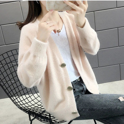 Cardigan duveteux pour femme avec détails de boutons élégants Berg-Feldt