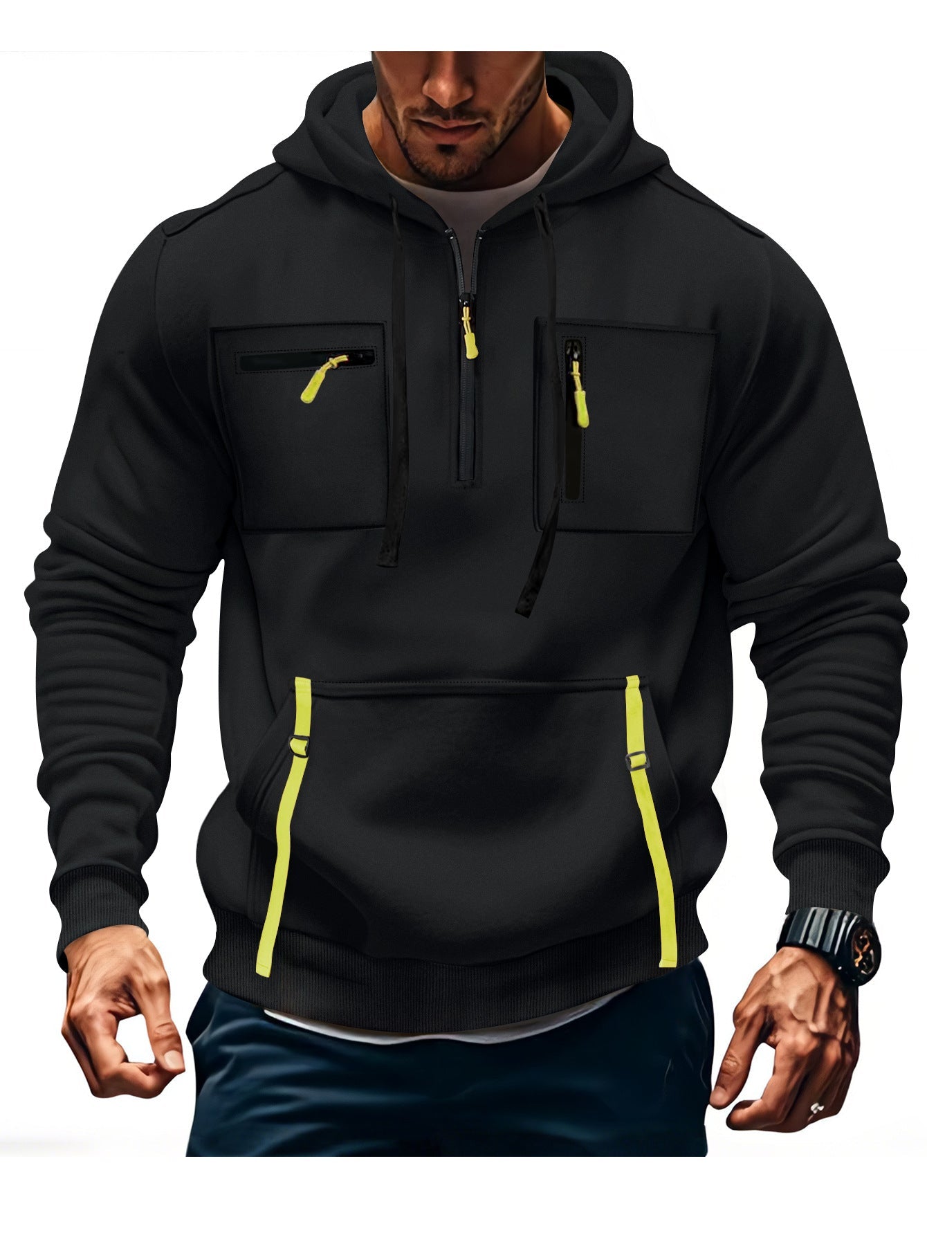 Pull à capuche fonctionnel avec poches zippées Berg-Feldt pour homme