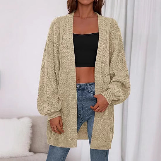 Women's Oversized Knitted Cardigan Mountain Field
