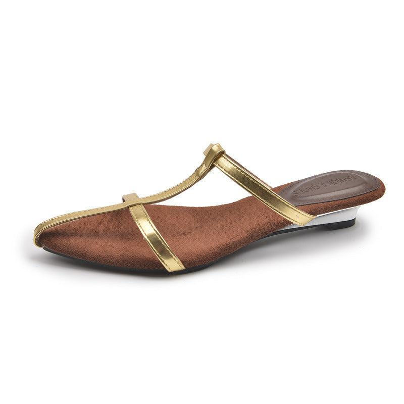 Elegante Damen-Sandalen mit offener Zehe und metallischen Riemen von berg-feldt