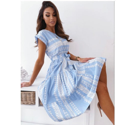 Robe à étages élégante pour femme avec ceinture, berg-feldt
