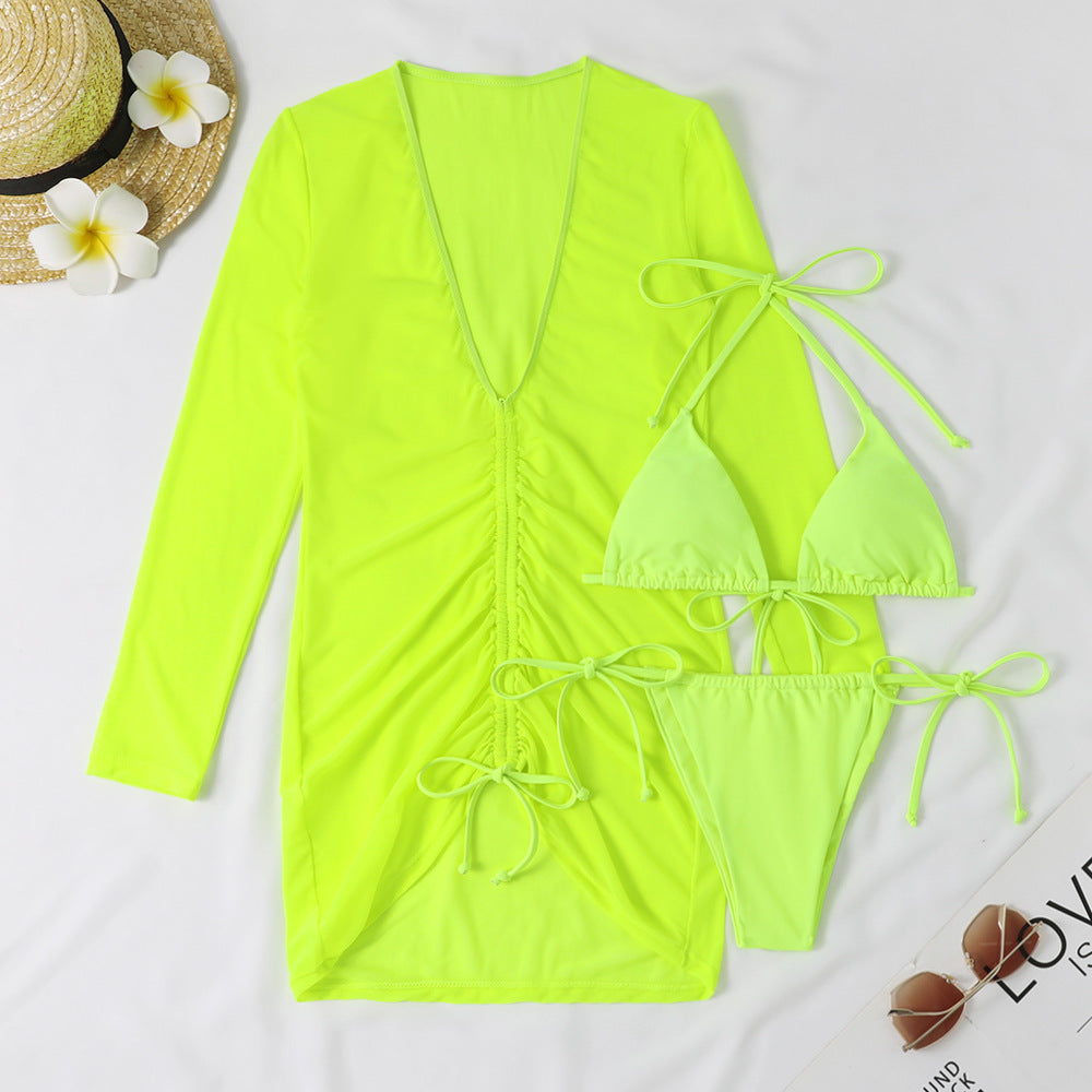 Ensemble de bikini avec robe portefeuille et détails à volants berg-feldt