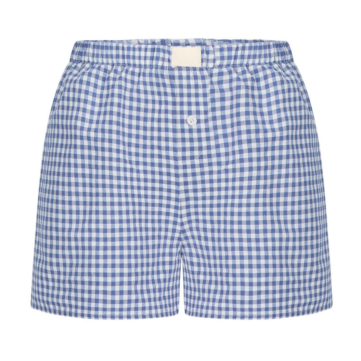 Baumwoll-Shorts für Damen, lässig, Gingham-Muster, berg-feldt
