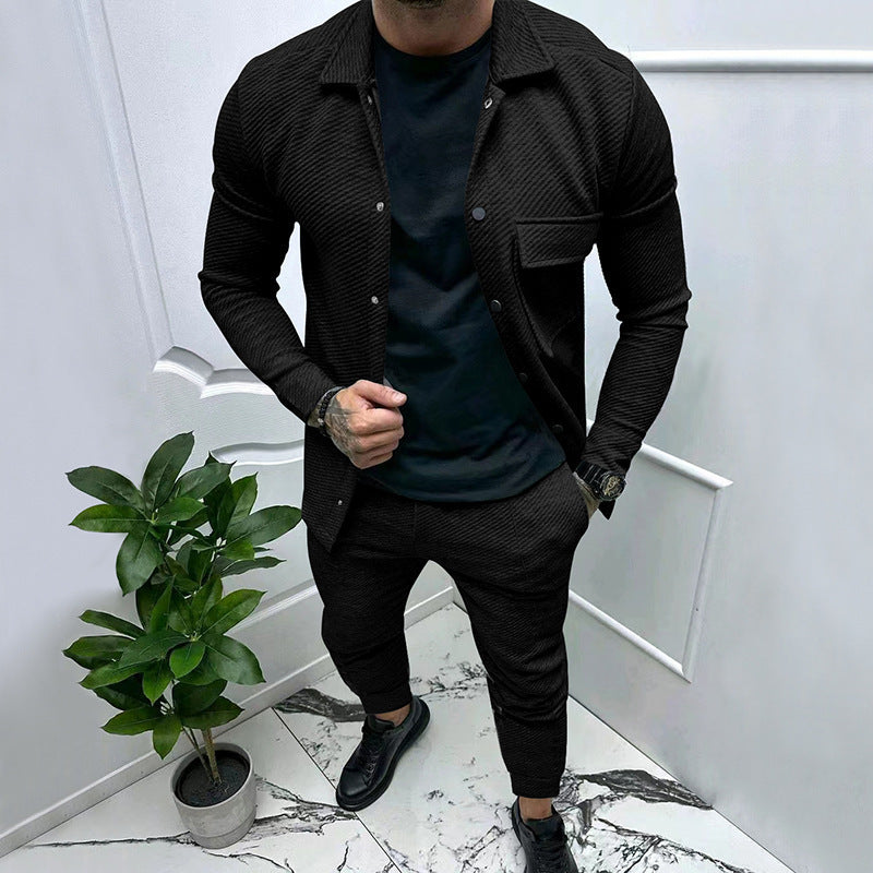 Ensemble décontracté pour homme avec haut texturé et coupe confortable Berg-Feldt