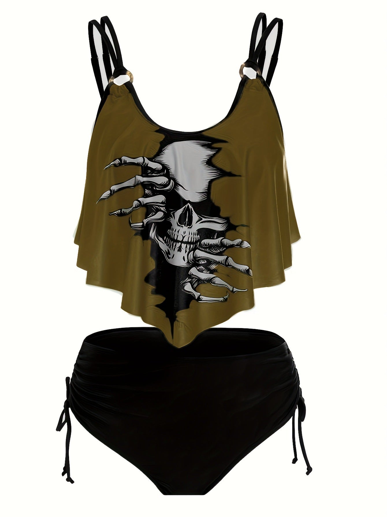 Maillot de bain pour femme Unikater à imprimé tête de mort et haut fluide de berg-feldt