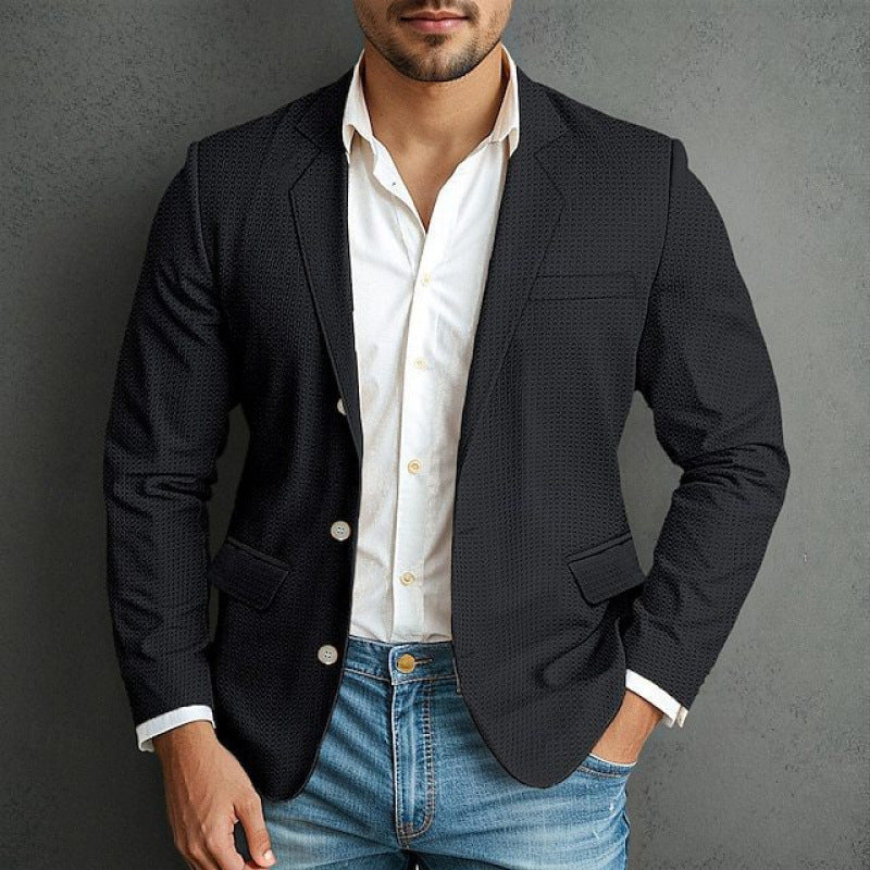 Herren eleganter Blazer mit strukturiertem Design und praktischen Taschen Berg-Feldt