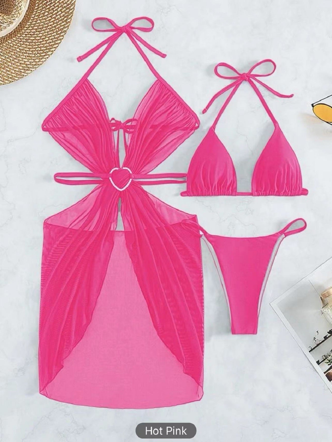 Ensemble bikini et paréo transparent femme Berg-Feldt