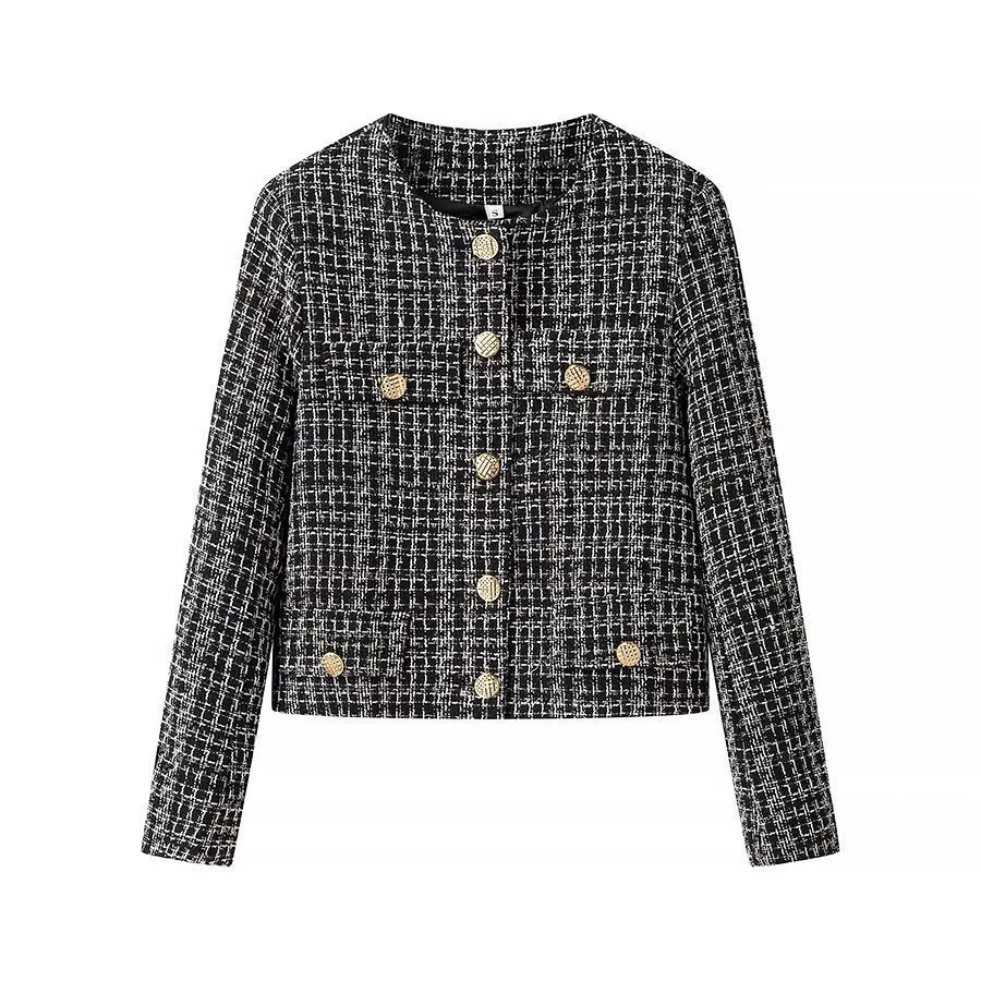 Veste en tweed pour femme Berg-Feldt avec boutons dorés