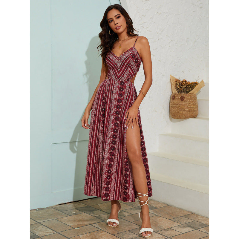 Robe longue bohème pour femme avec fentes latérales, de berg-feldt