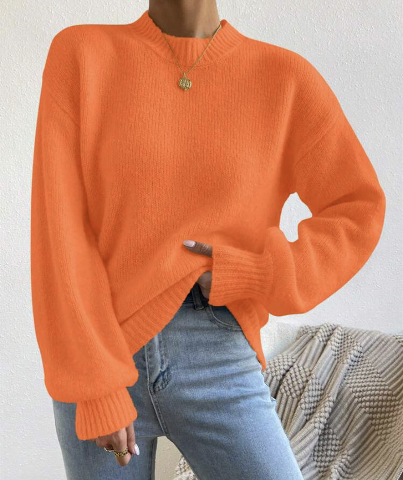 Pull-over mode pour femmes avec col haut et tricot structuré Berg-Feldt