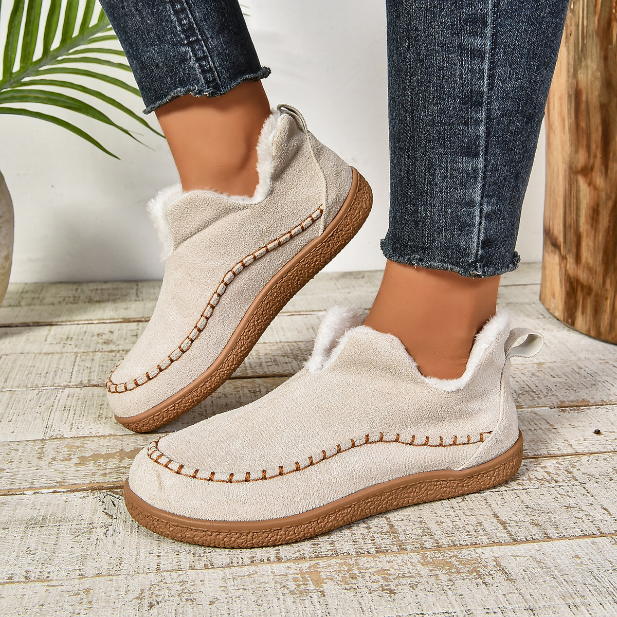 Damen Clog-Schuhe mit kuscheligem Innenfutter und rutschfester Sohle Berg-Feldt