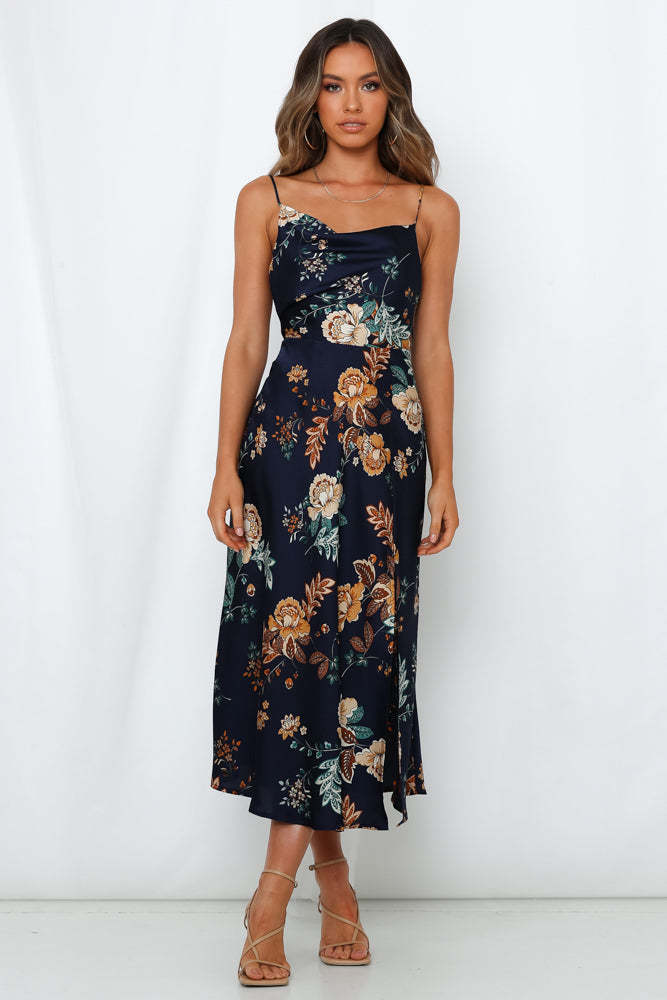 Maxikleid für Damen, A-Linie, floral, mit verstellbaren Trägern von berg-feldt
