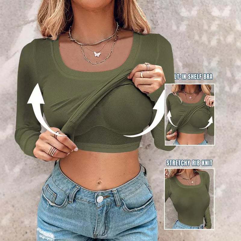 Débardeur court Ripp avec soutien-gorge intégré pour femme de berg-feldt