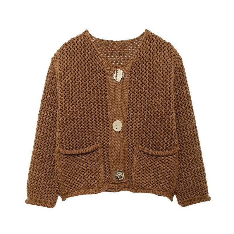 Cardigan femme en maille ajourée légère avec poches pratiques Berg-Feldt