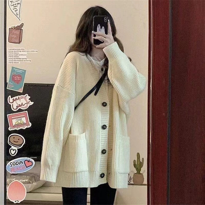 Cardigan femme grosse maille avec grandes poches et coupe décontractée Berg-Feldt