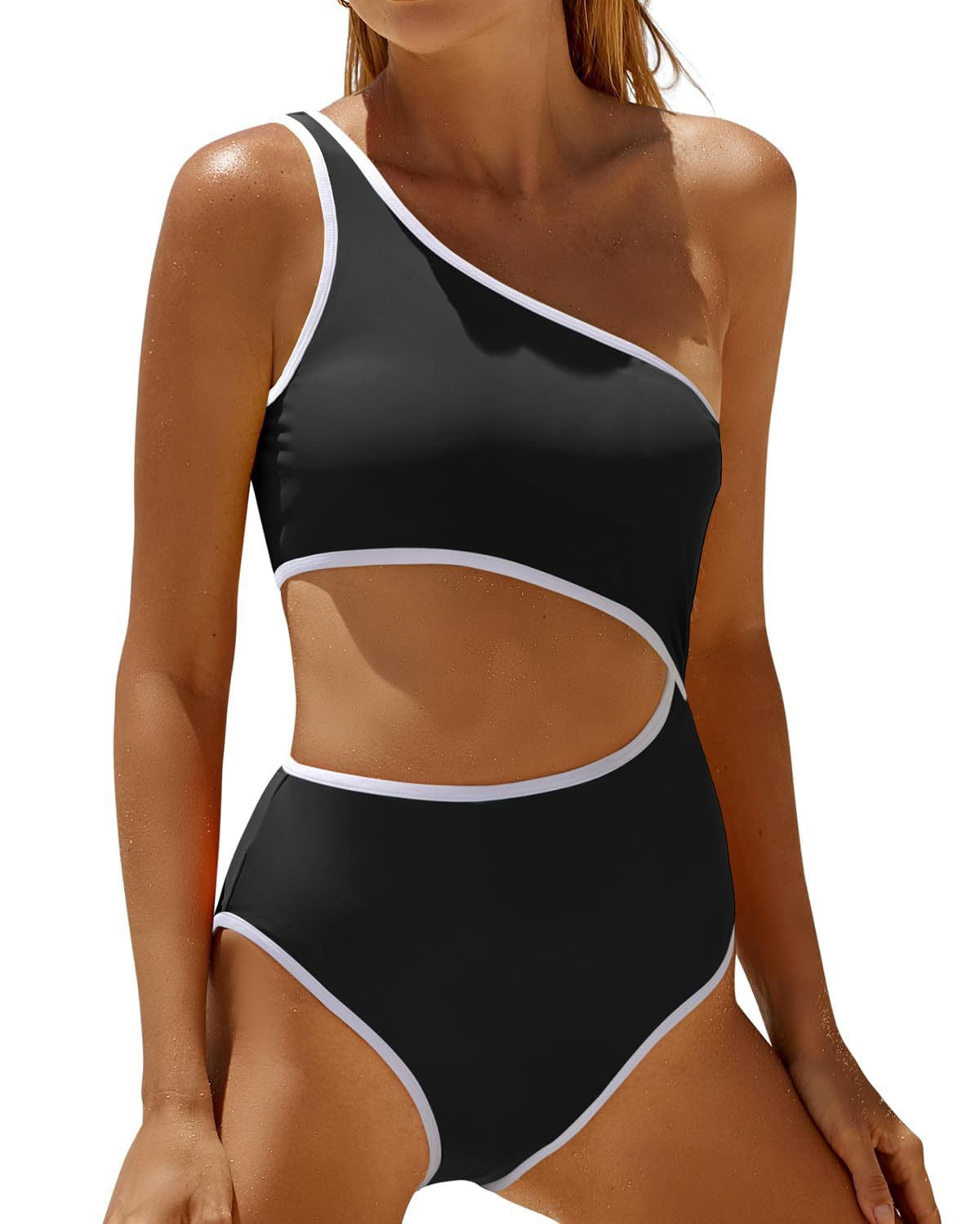Maillot de bain berg-feldt pour femme, découpe latérale, une pièce