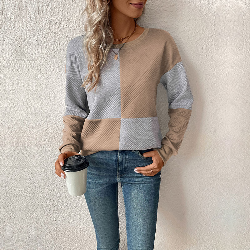 Sweat-shirt rayé pour femme avec blocs de couleurs tendance Berg-Feldt