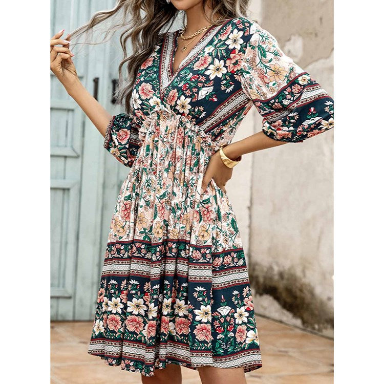 Sommerkleid für Damen in Uni und Blumenmuster von berg-feldt