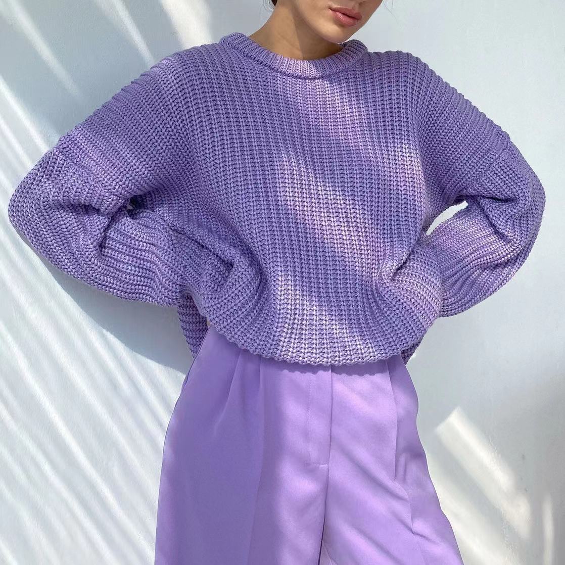 Damen Oversized Strickpullover mit strukturiertem Muster Berg-Feldt