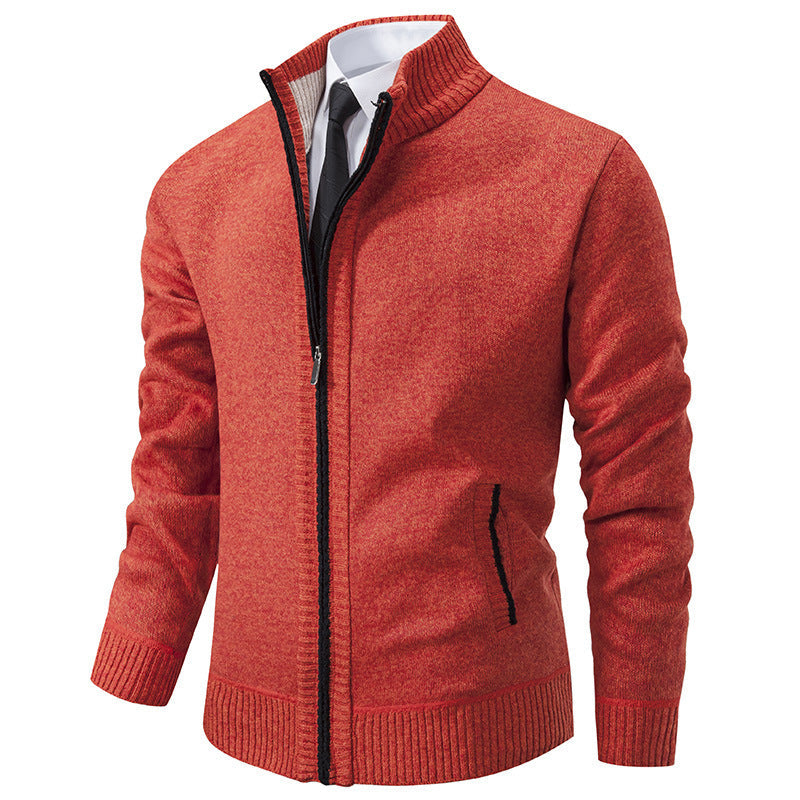 Herren sportliche Strickjacke mit Stehkragen und Reißverschluss Berg-Feldt