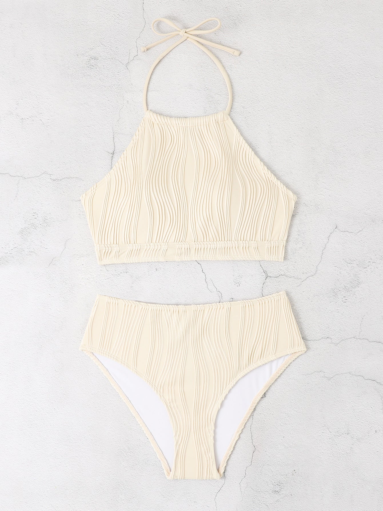 Ensemble de bikini femme Berg-feldt avec col nu et texture