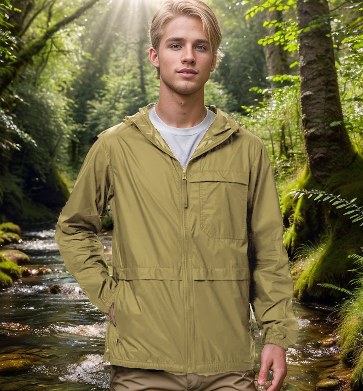Veste coupe-vent de randonnée pour homme Berg-Feldt