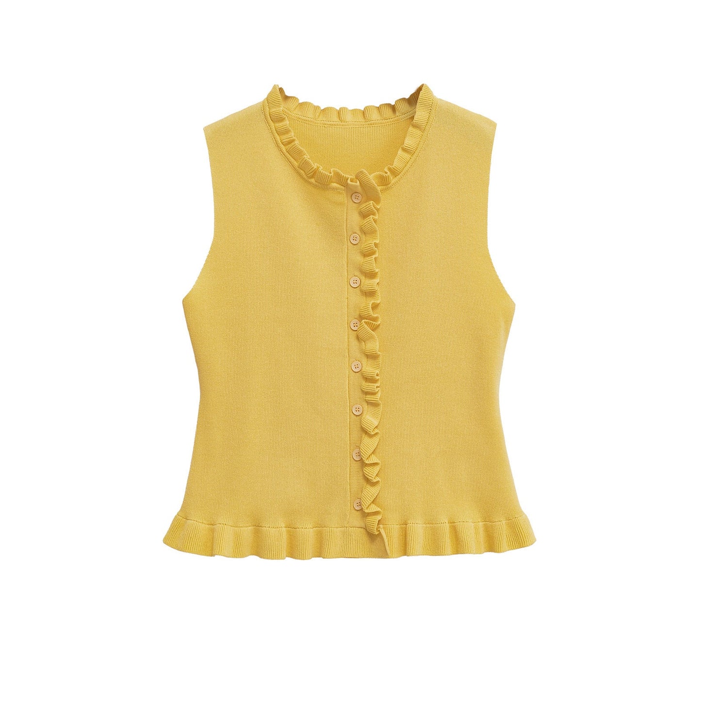 Women's Ruffled Knit Sleeveless Top berg-feldt