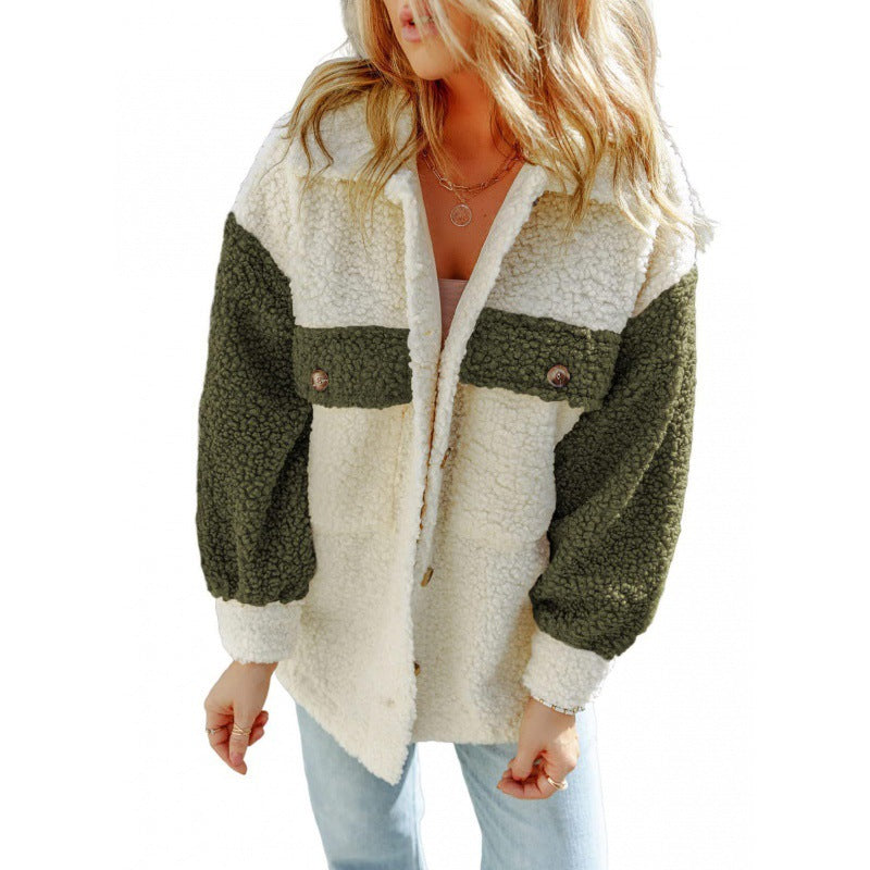 Damen veste douillette en teddy avec poches poitrine pratiques Berg-Feldt