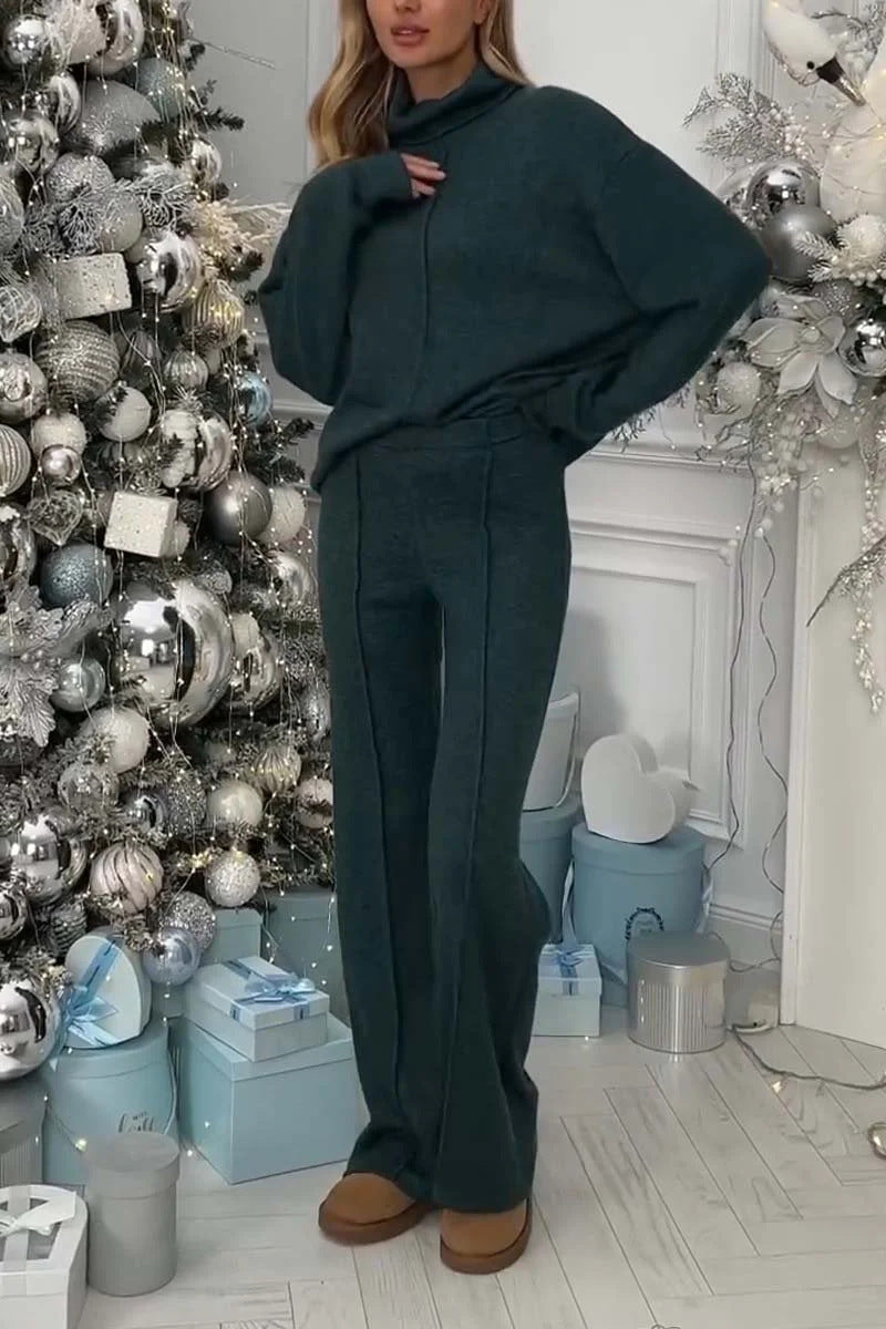 Ensemble loungewear confortable pour femme de berg-feldt, comprenant un pull court et un pantalon ample