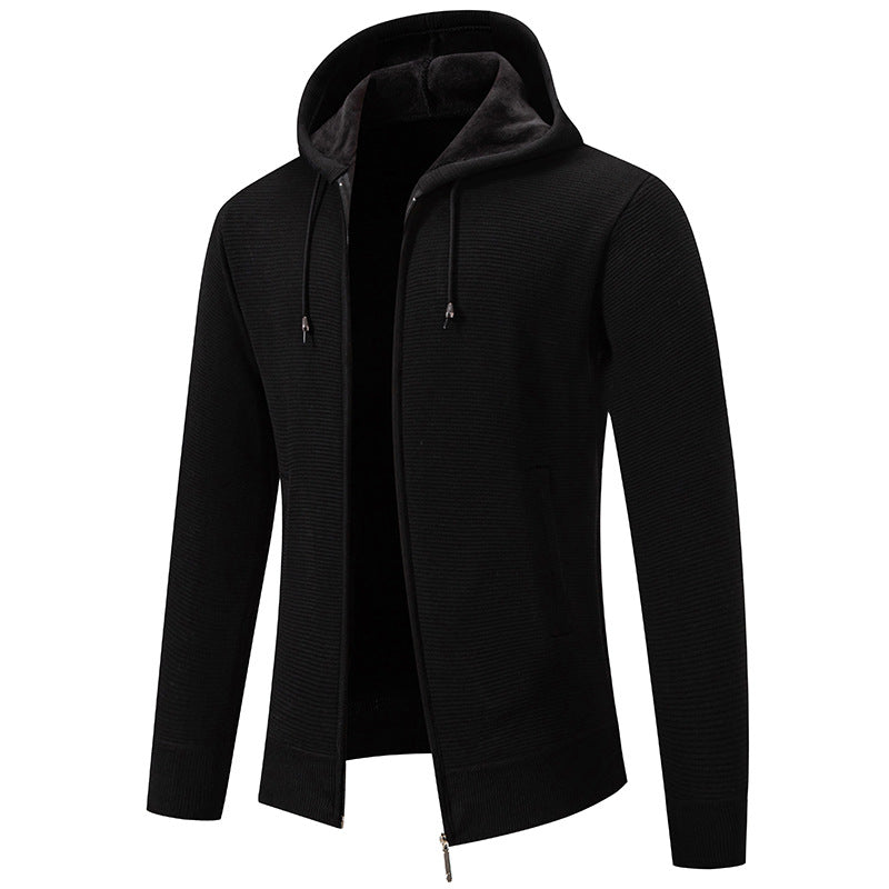 Sweat à capuche pour homme avec motif texturé moderne et doublure isolante Berg-Feldt