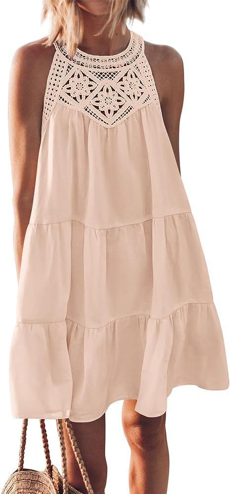 Robe d'été femme, légère avec col en crochet de berg-feldt