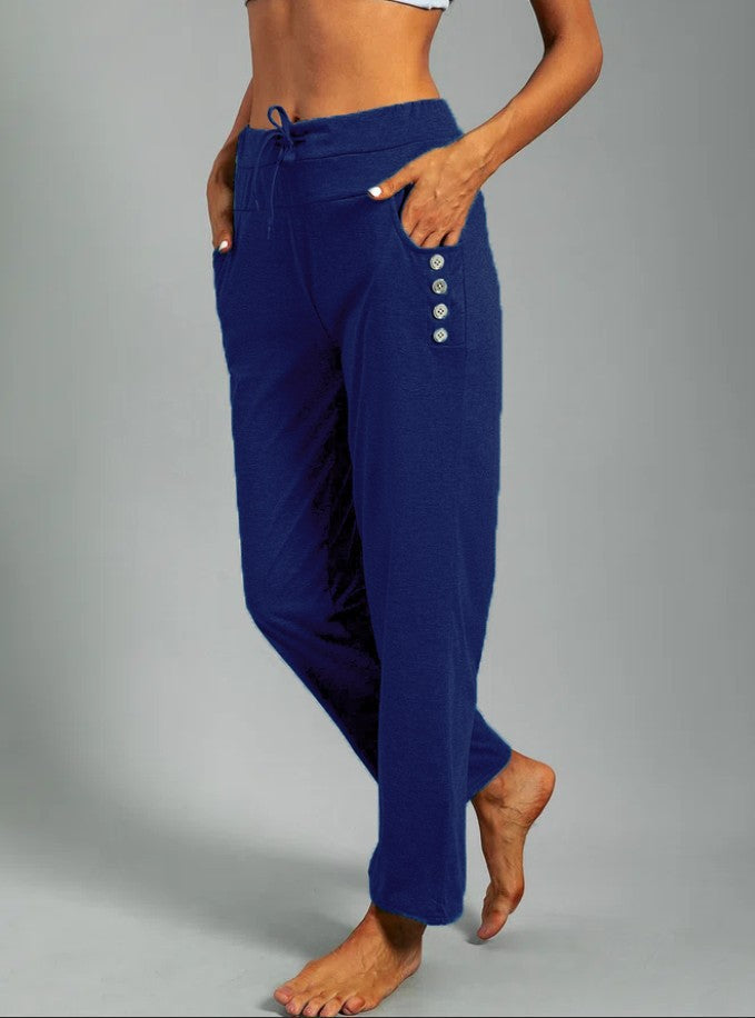 Bequeme Damen-Loungehosen im Relaxed Fit mit Knopfdetails von berg-feldt