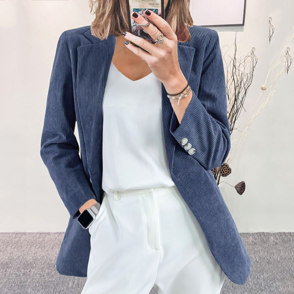 Blazer élégant femme à rayures verticales, coupe ajustée Berg-Feldt