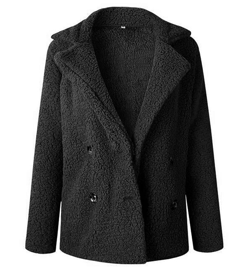 Blazer croisé bouffant en fausse fourrure pour femme Berg-Feldt
