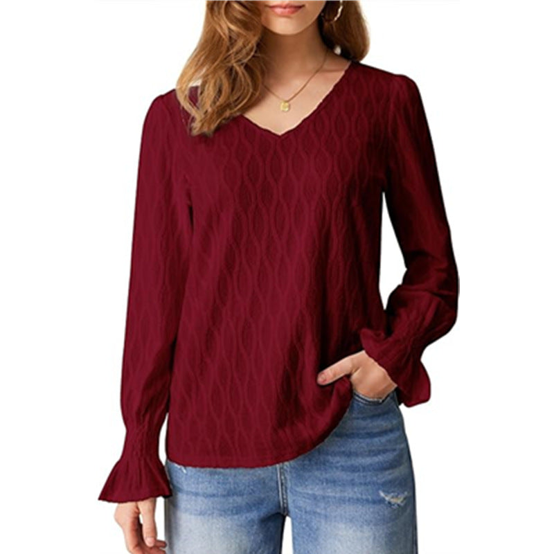 Chemisier unique pour femme avec encolure en V et motif texturé par berg-feldt