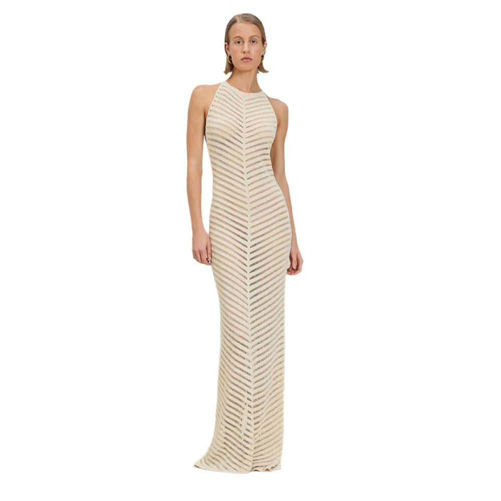 Berg-Feldt Robe Longue Tricotée Transparente pour Femme