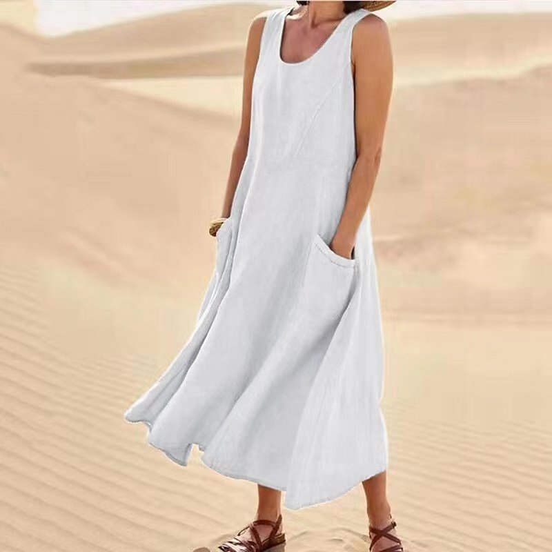 Robe longue d'été pour femme avec poches pratiques et coupe décontractée Berg-Feldt