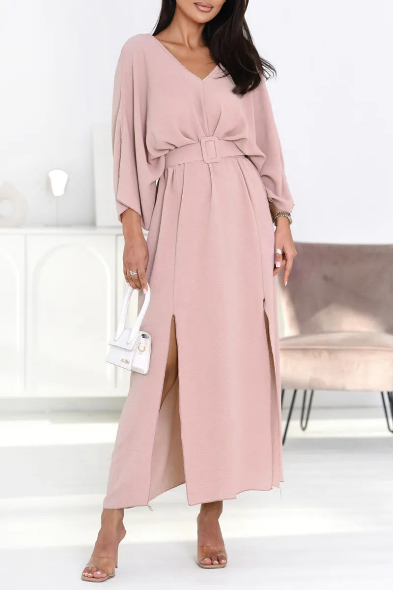 Elegantes Wickel-Maxikleid mit Gürtel von berg-feldt