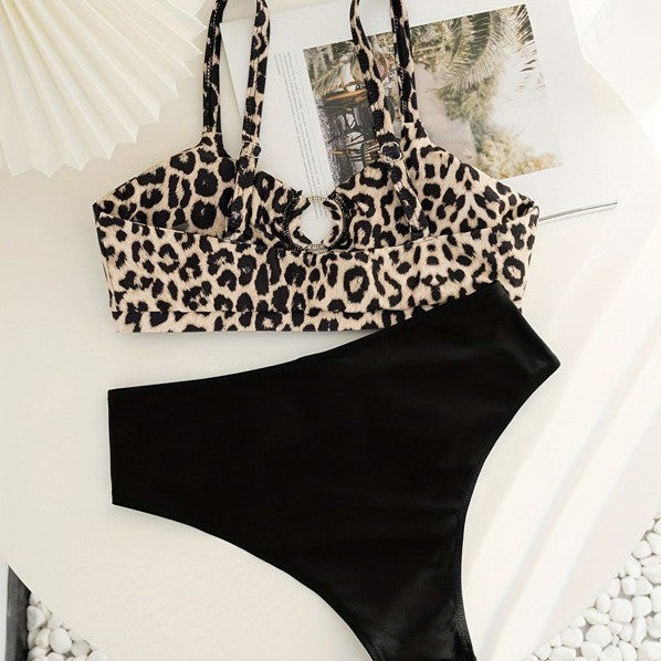 Ensemble bikini pour femme : imprimé léopard tendance, coupe flatteuse (berg-feldt)