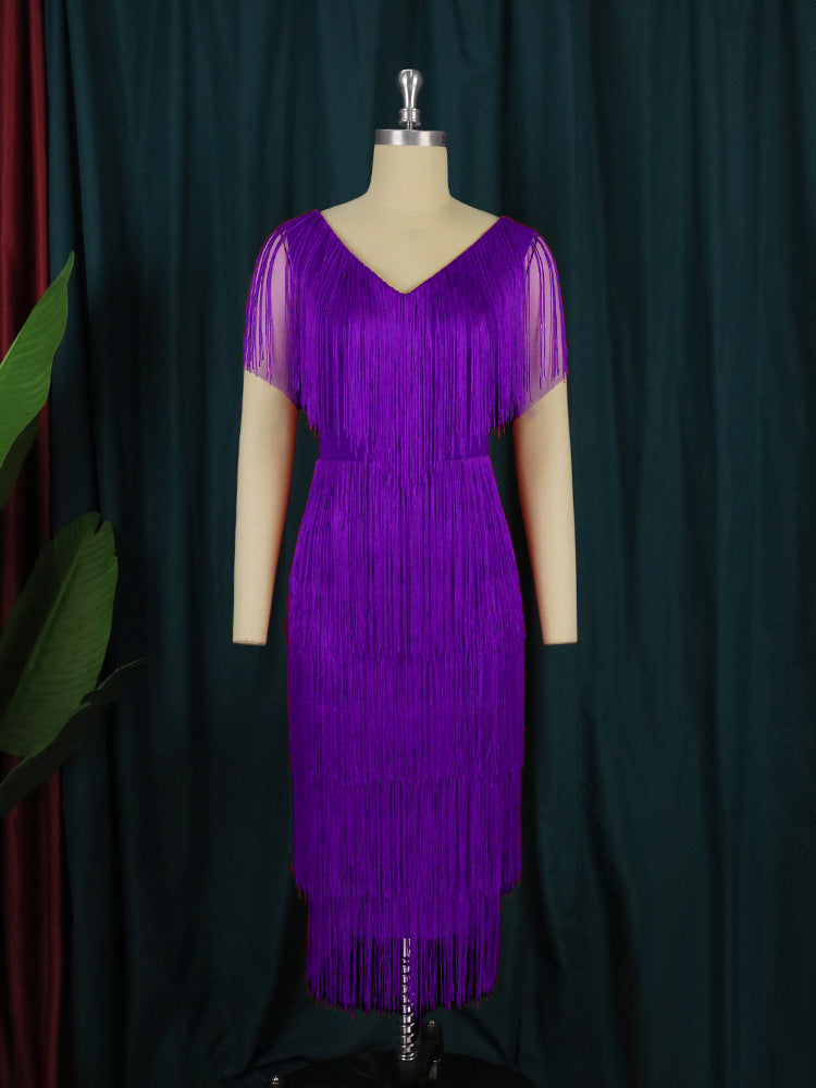 Damen Fransen Kleid Berg-Feldt